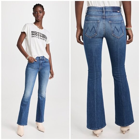 💕MOTHER SUPERIOR💕 The Weekender Flare Jeans ~ It's A Small World 28 NWOT - Picture 9 of 16